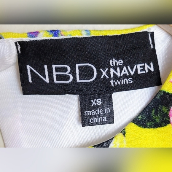 NBD X The XNAVEN Twins Into The Light Floral Yellow Canary Maxi Dress XS - Picture 6 of 7